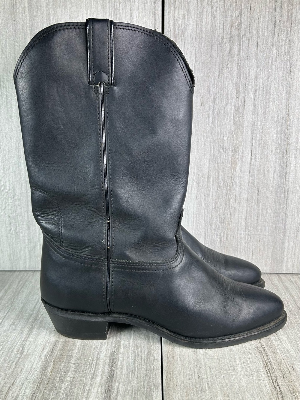 Durango Black Smooth Leather Western Cowboy Boot Almond Toe Women’s Size 10